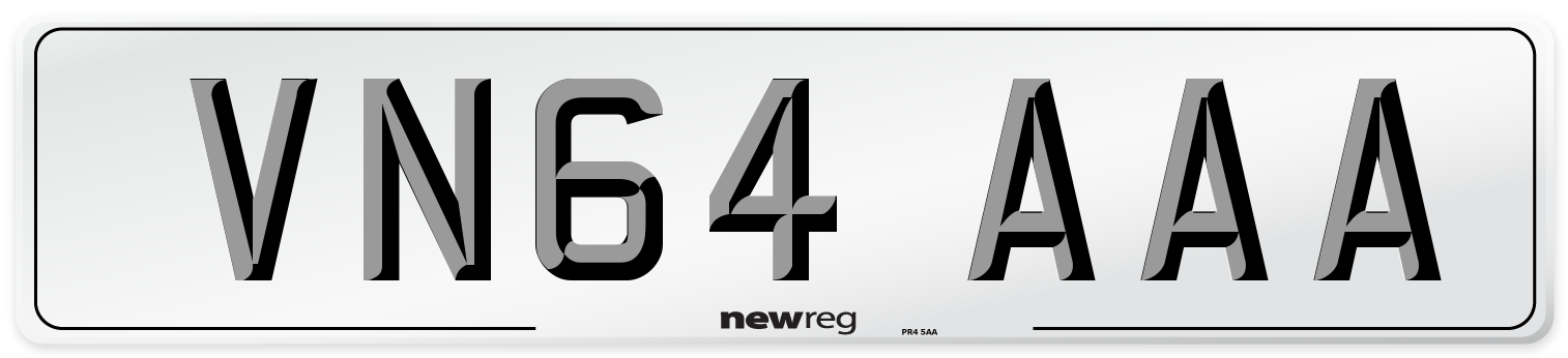 VN64 AAA Number Plate from New Reg